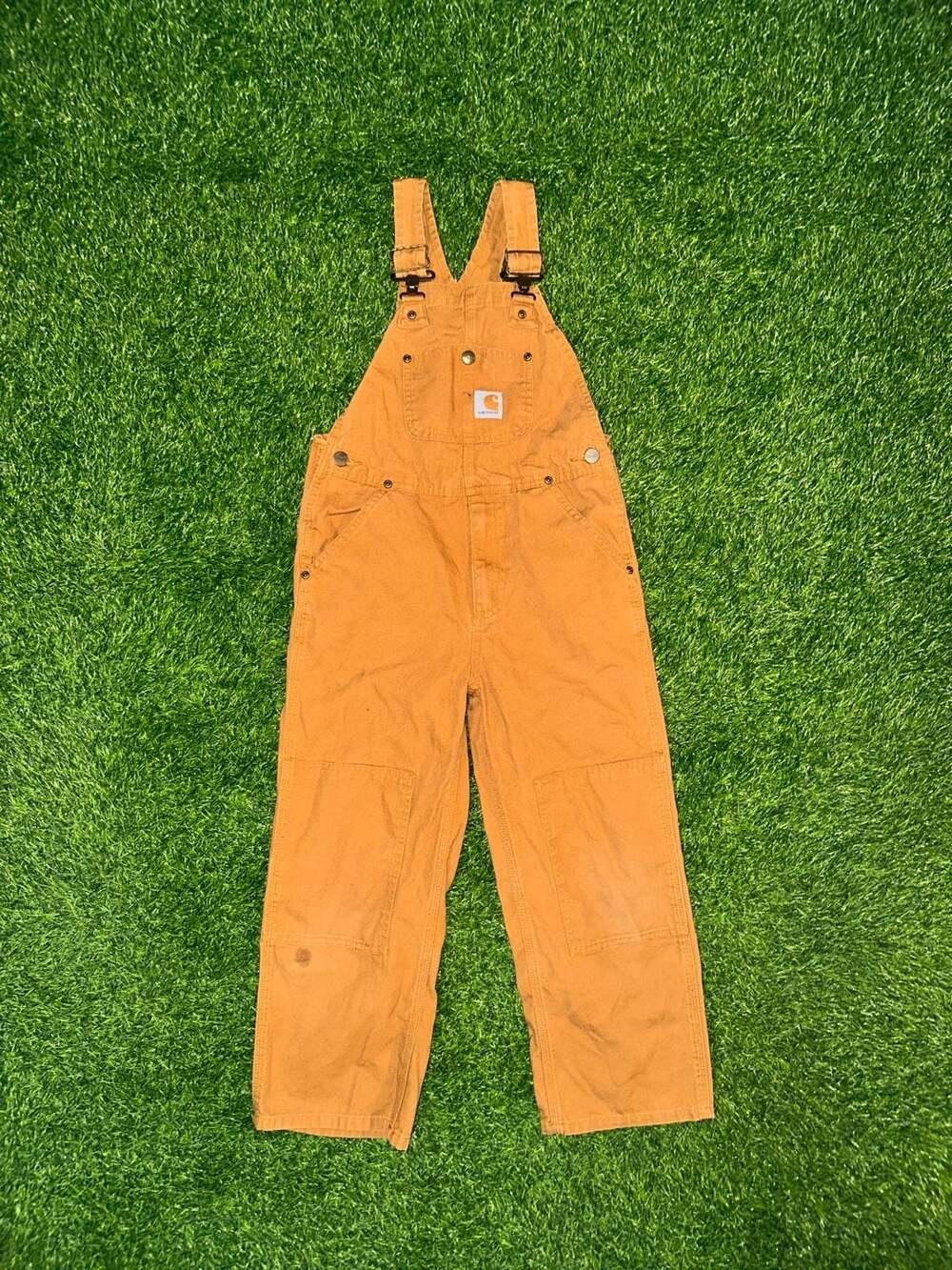 Carhartt Duck Overalls Size 7 Brown Cotton Workwear